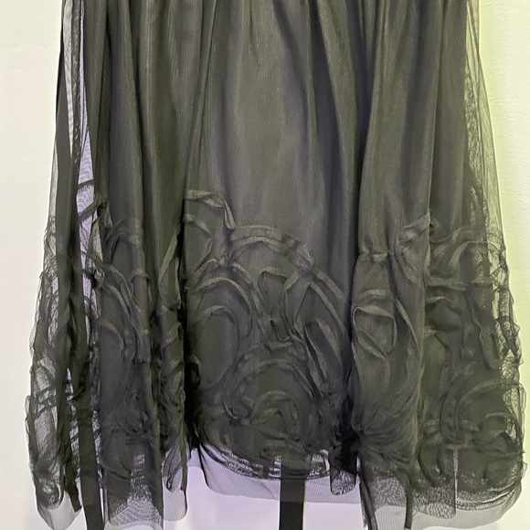{DB Studio} black cocktail dress Women's Size M (8-10) mesh and lace details - Picture 5 of 6